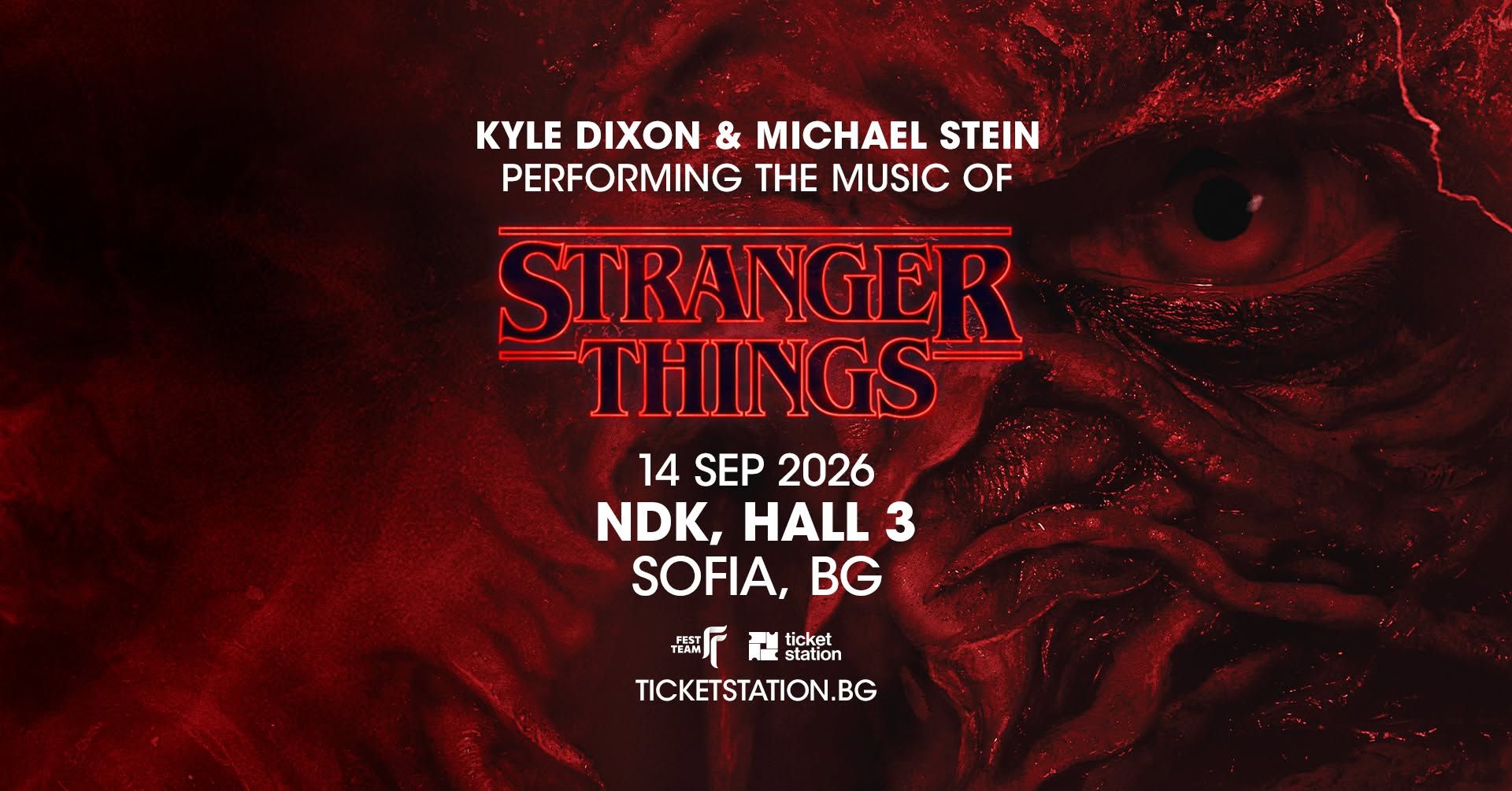 Музиката от Stranger Things на живо с KYLE DIXON & MICHAEL STEIN | 14.09.2026 | Зала 3, НДК