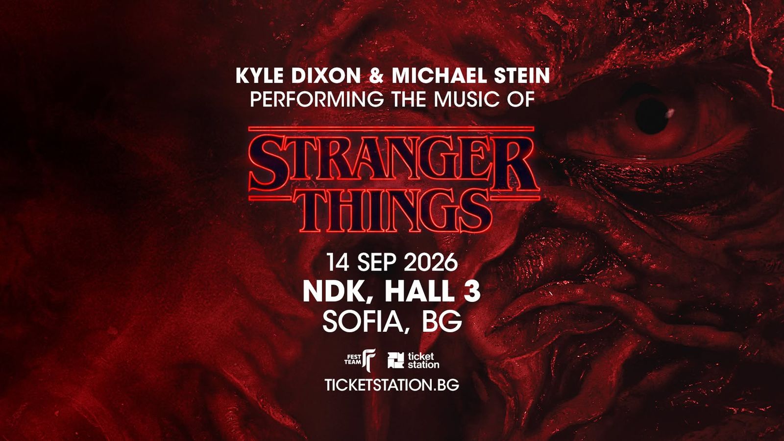 Музиката от Stranger Things на живо с KYLE DIXON & MICHAEL STEIN | 14.09.2026 | Зала 3, НДК